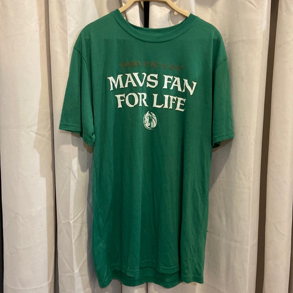 Dallas Mavericks Irish for a Day Mavs Fan For Life T-Shirt Size Mens XL 🔥